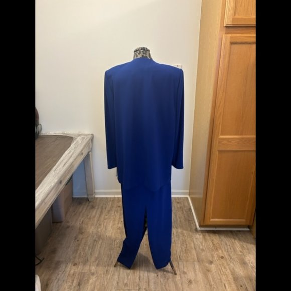 NWT Rimini  royal blue beaded 2 piece with jacket dress size 10 - Picture 4 of 6